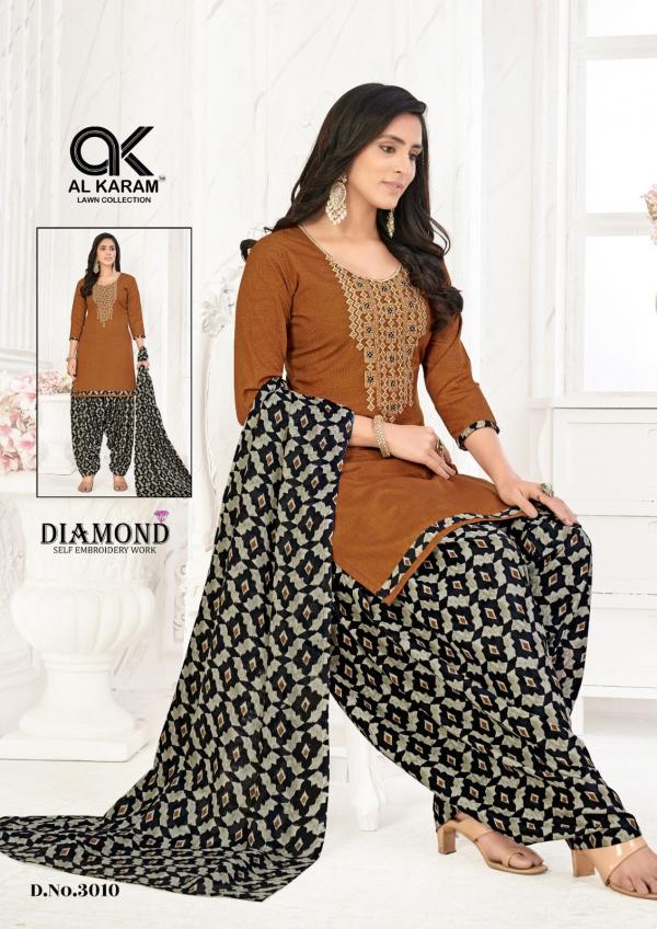 Al karam Diamond Vol-3 Soft Cotton Designer Dress Material